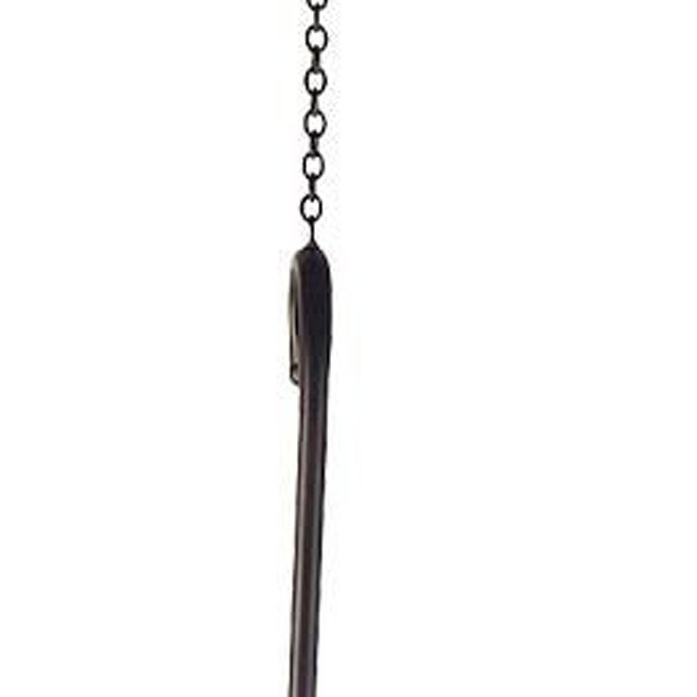 31" Black Distressed Woven Metal Lantern Candle Holder