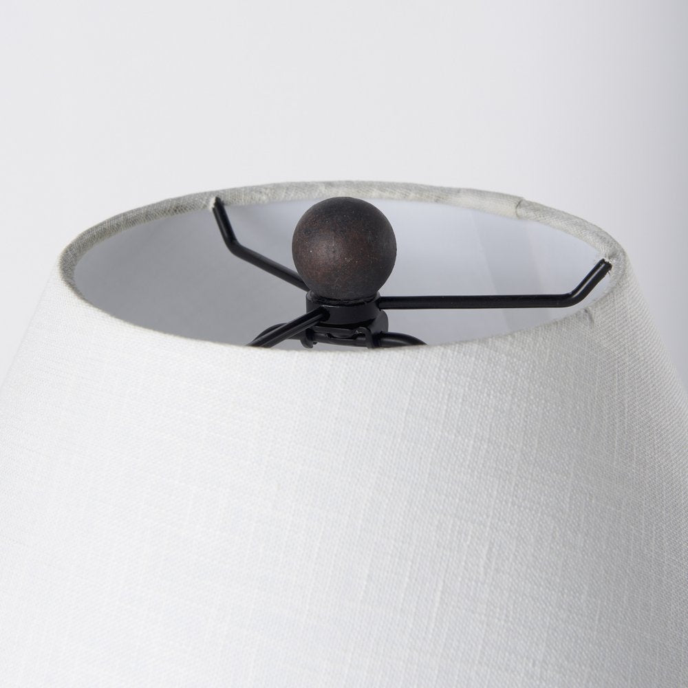 28" Black Novelty Bedside Lamp With Drum Shade