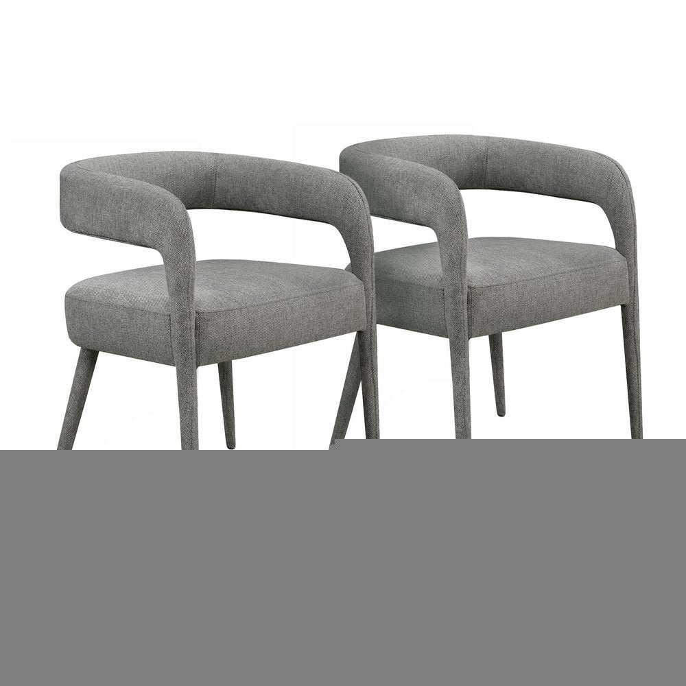 Seven Piece Dark Brown Round Solid Wood Dining Set with Six Chairs