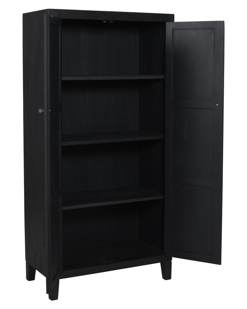 36" Graphite Solid Wood Accent Cabinet With Two Doors