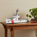 10" Unfinished Wood Hand Painted Model Boat