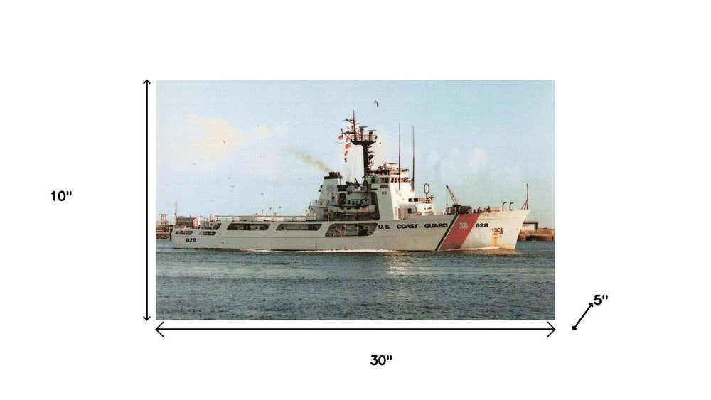 10" Unfinished Wood Hand Painted Model Boat