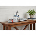10" Unfinished Wood Hand Painted Model Boat