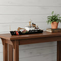 10" Unfinished Wood Hand Painted Model Boat
