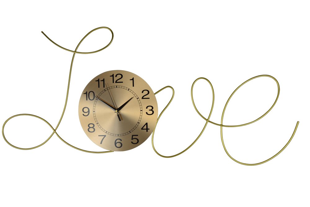 41" Gold Metal Silent Analog Novelty Wall Clock