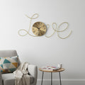41" Gold Metal Silent Analog Novelty Wall Clock