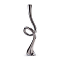 39" Silver Trumpet Aluminum Floor Vase