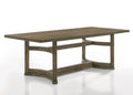 88" Oak Wood Trestle Base Dining Table