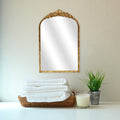 16" Gold Metal Arch Accent Mirror