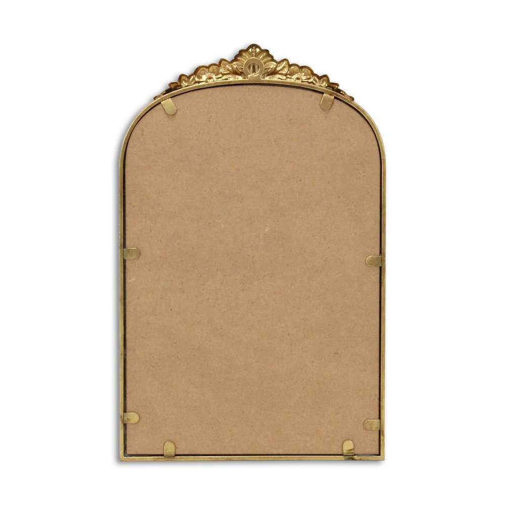 16" Gold Metal Arch Accent Mirror