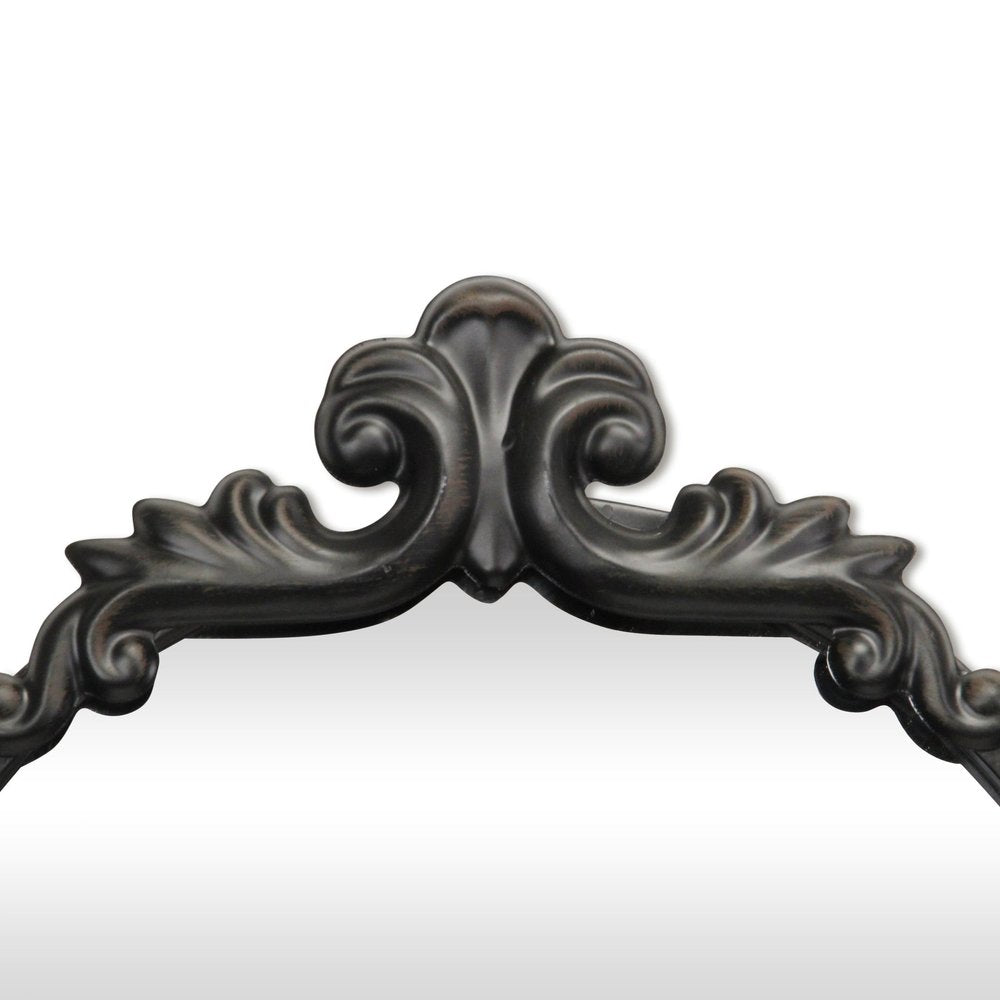 65" Black Metal Arch Full Length Hanging Mirror