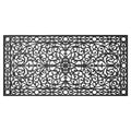 36" X 72" Black Scrollwork Outdoor Rubber Door Mat