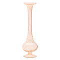 Set of Two 11" Pink Glass Trumpet Table Vases