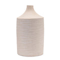 18" Beige Recycled Paper Cylinder Jug Floor Vase