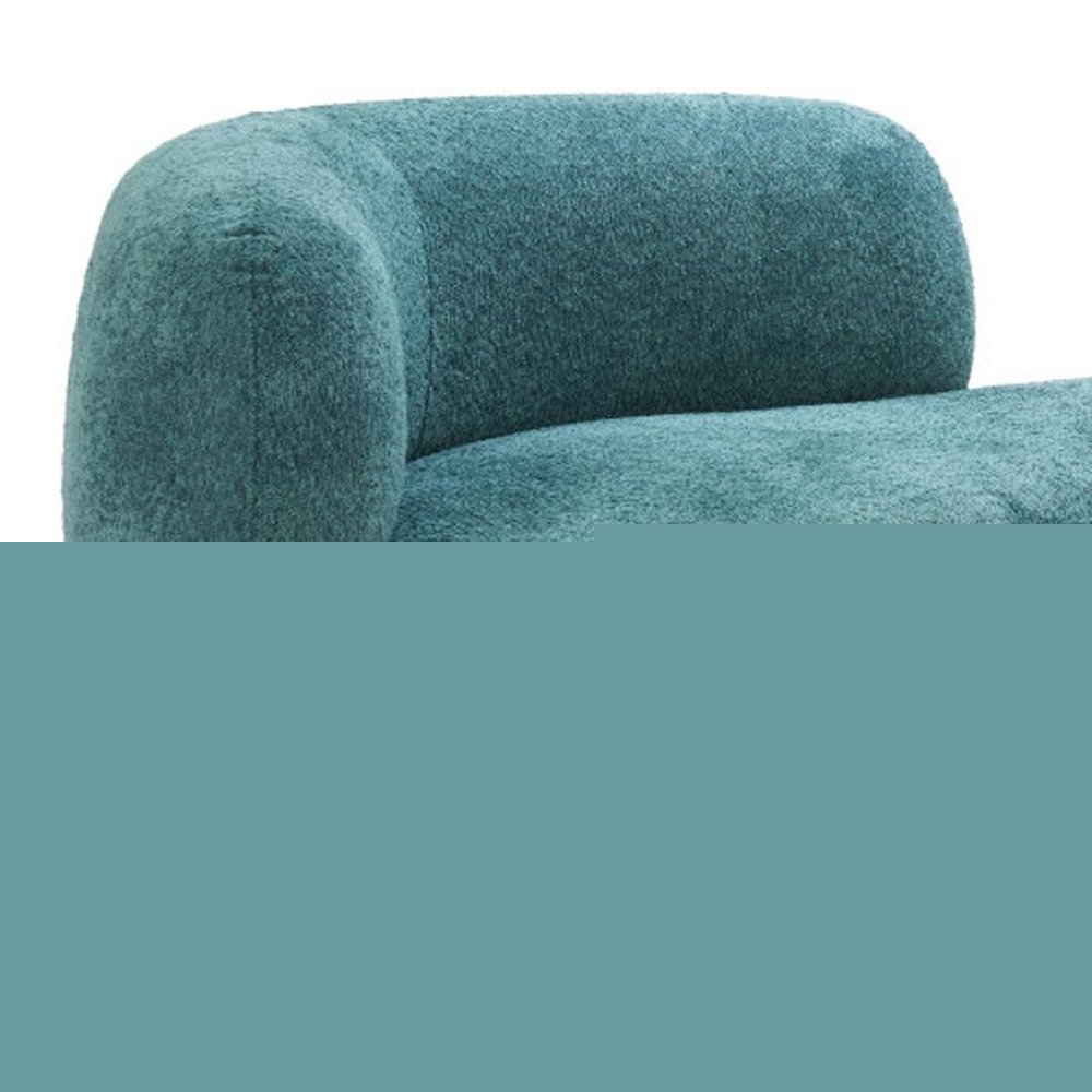 87" Teal Blue Sofa With Legs