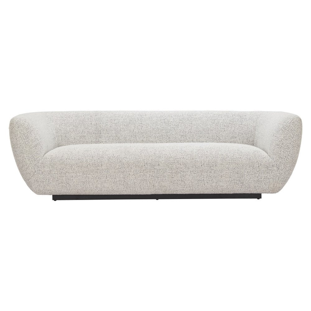 96" Gray Upholstered Sofa
