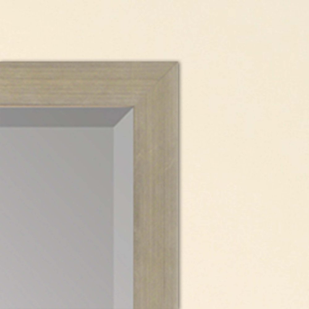 39" Silver Solid Wood Framed Accent Mirror
