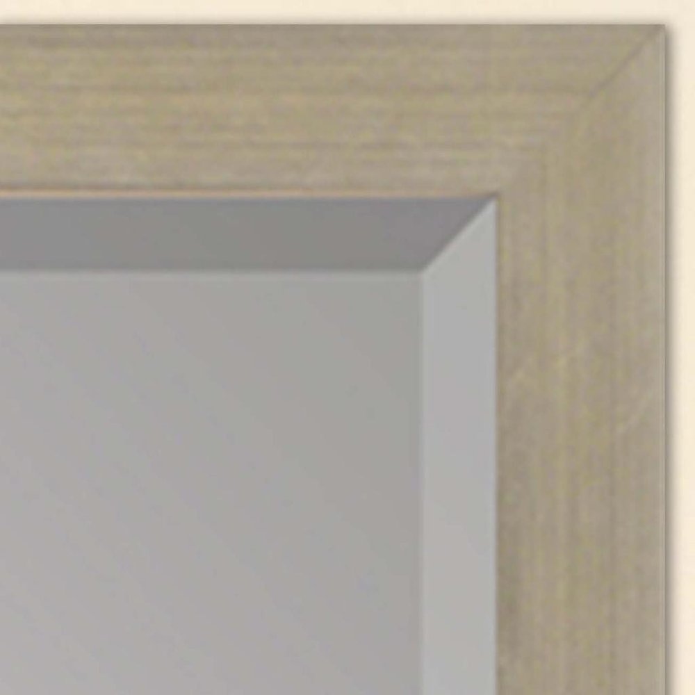 51" Silver Wood Accent Mirror