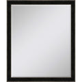 32" Dark Brown Wood Accent Mirror