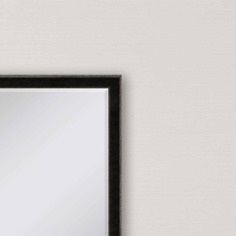 52" Dark Brown Wood Accent Mirror