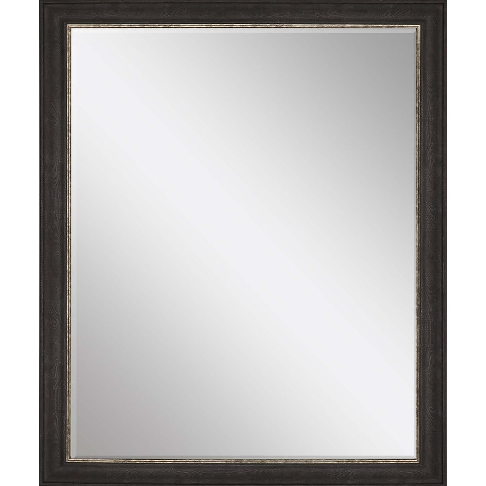 33" Dark Brown Framed Accent Mirror