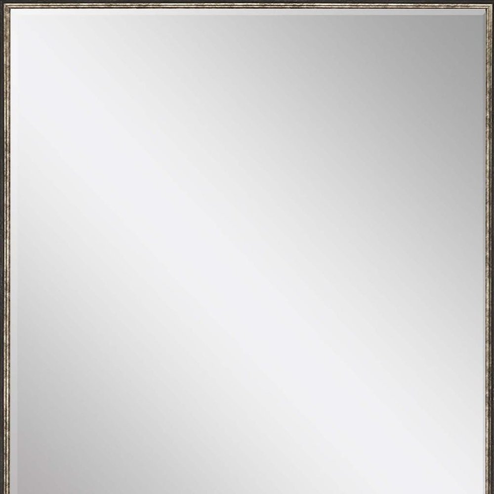 33" Dark Brown Framed Accent Mirror