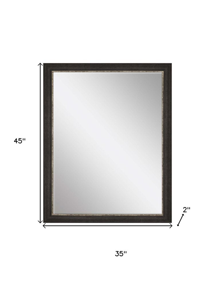 45" Dark Brown Accent Mirror