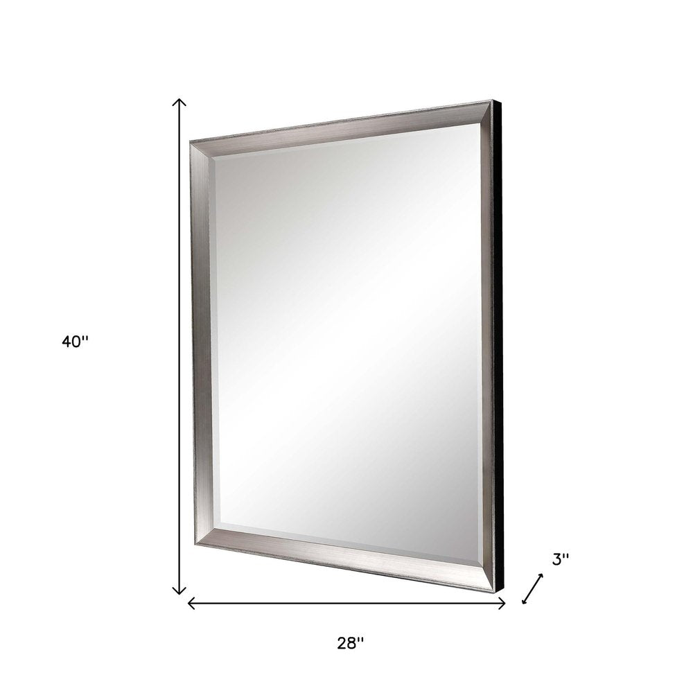 40" Silver Framed Accent Mirror