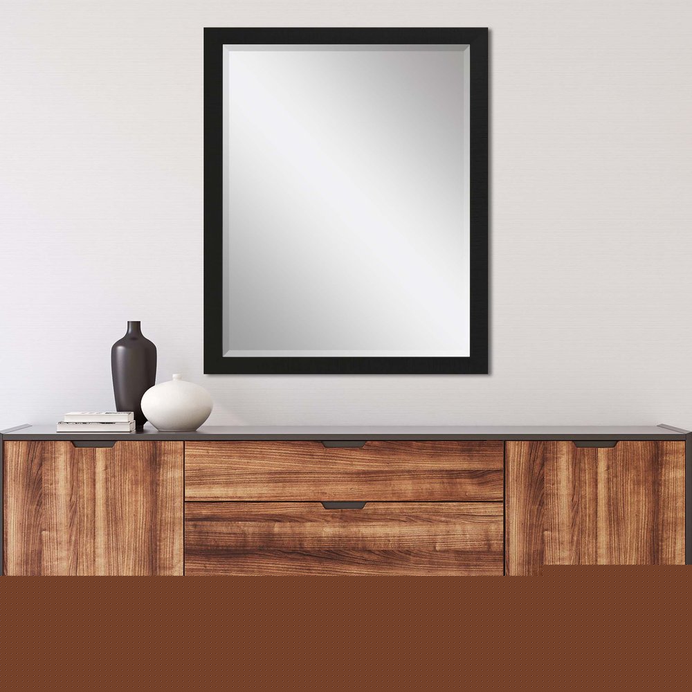 43" Black Framed Accent Mirror