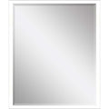 30" White Solid Wood Framed Accent Mirror