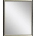 30" Silver Solid Wood Framed Accent Mirror