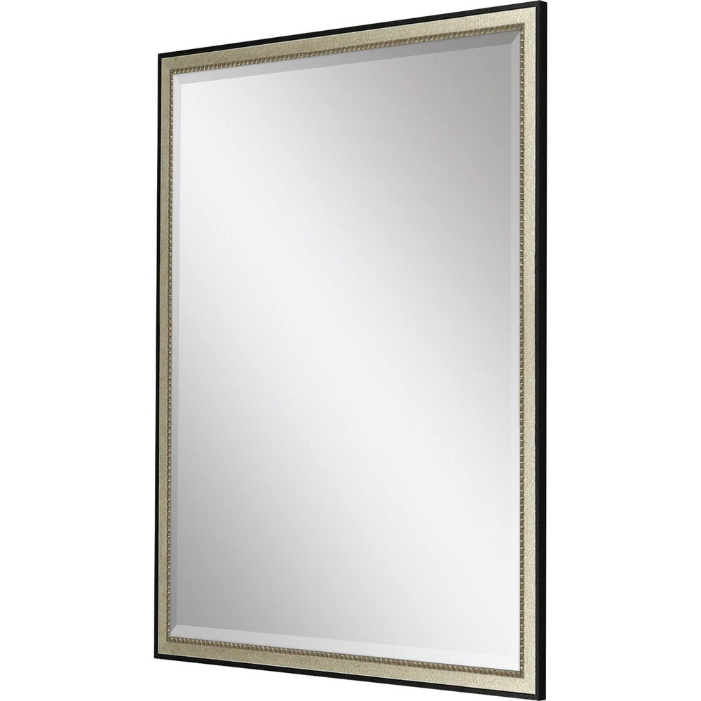 30" Silver Solid Wood Framed Accent Mirror