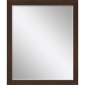 31" Dark Brown Framed Accent Mirror