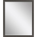 31" Dark Brown Solid Wood Framed Accent Mirror