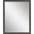 43" Dark Brown Solid Wood Framed Accent Mirror