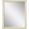 32" White Solid Wood Framed Accent Mirror