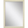 40" White Solid Wood Framed Accent Mirror