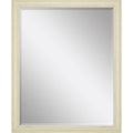 44" White Solid Wood Framed Accent Mirror