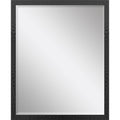 32" Black Hammered Geometric Framed Accent Mirror