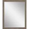 31" Light Brown Framed Accent Mirror