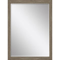 39" Light Brown Framed Accent Mirror