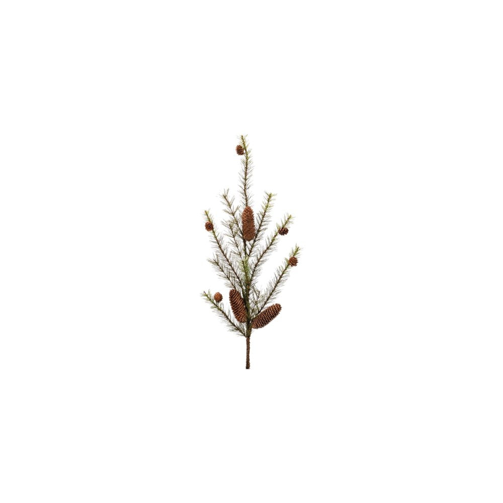 Set of Six 10" Green And Brown Artificial Pine