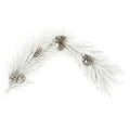 12" White Green And Brown Artificial Pine