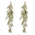 Set of Two 12" Green And Brown Artificial Pine