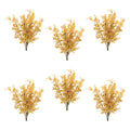 Set of Six 9" Yellow And Orange Artificial Foliage