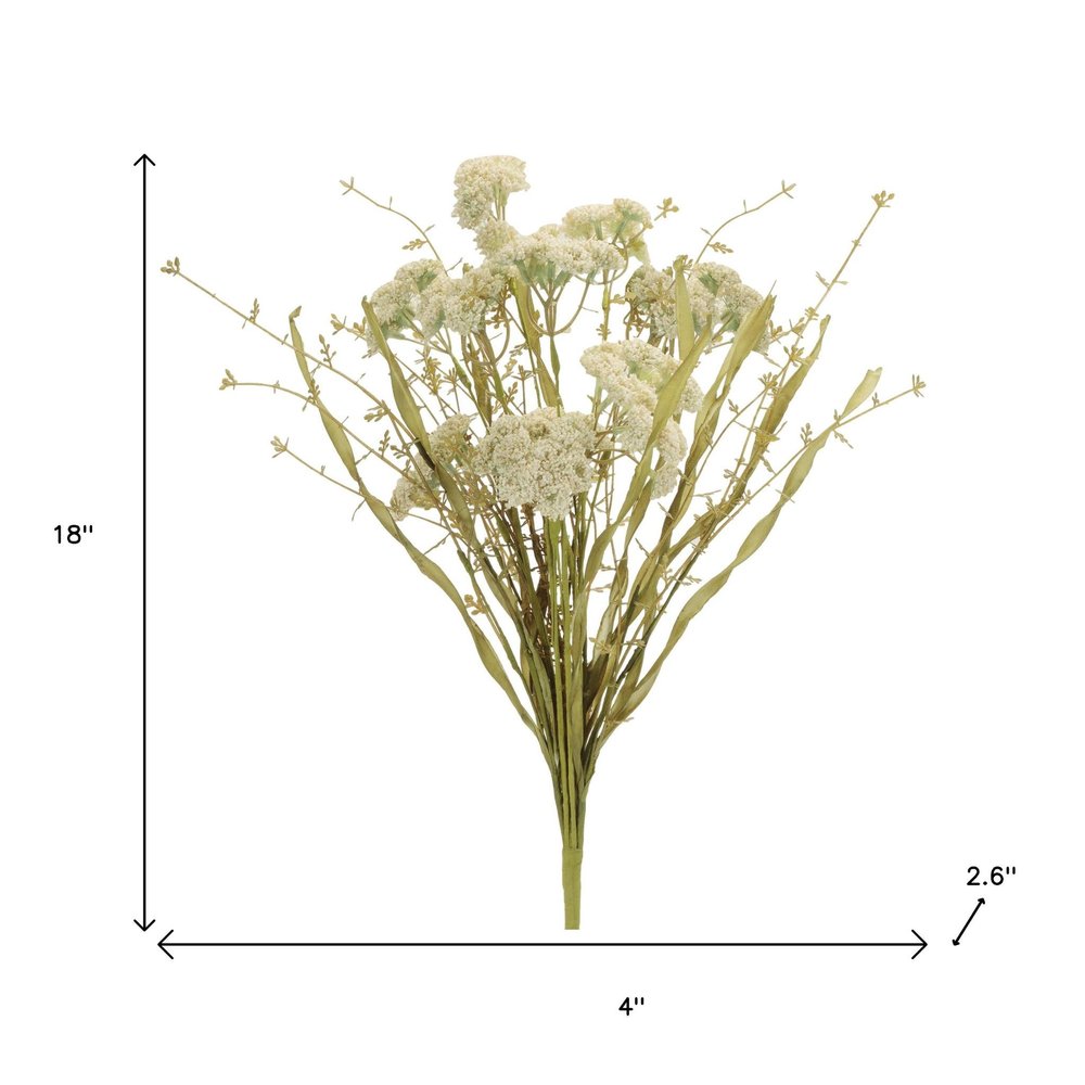 Set of two 18" White Artificial Plant in a No