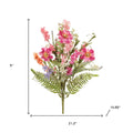 Set of two 5" Pink Blush And Green Flowering Artificial Plant