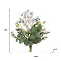 Set of Two 24" White Yellow And Green Artificial Flowering