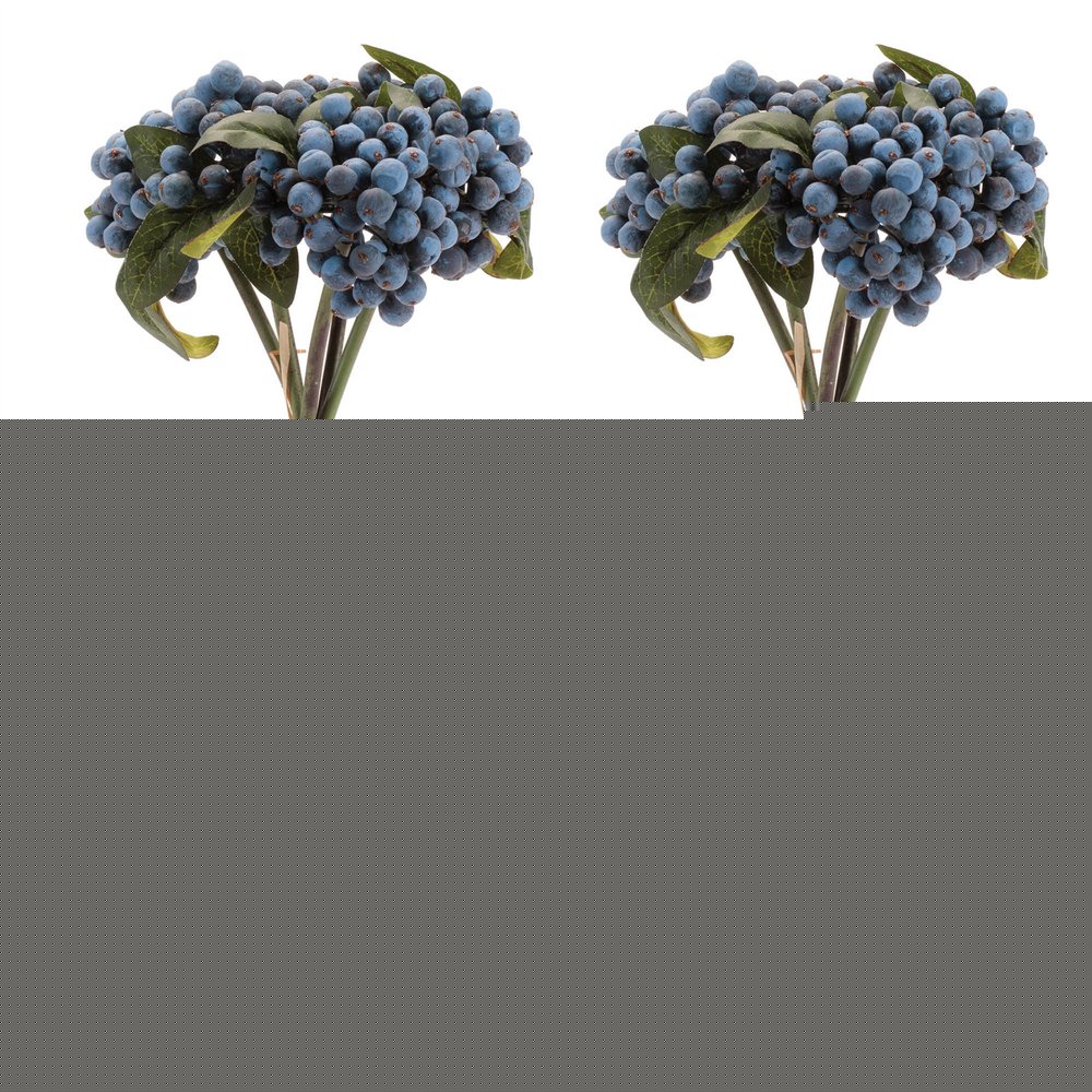 Set of Four 6" Blue And Green Artificial