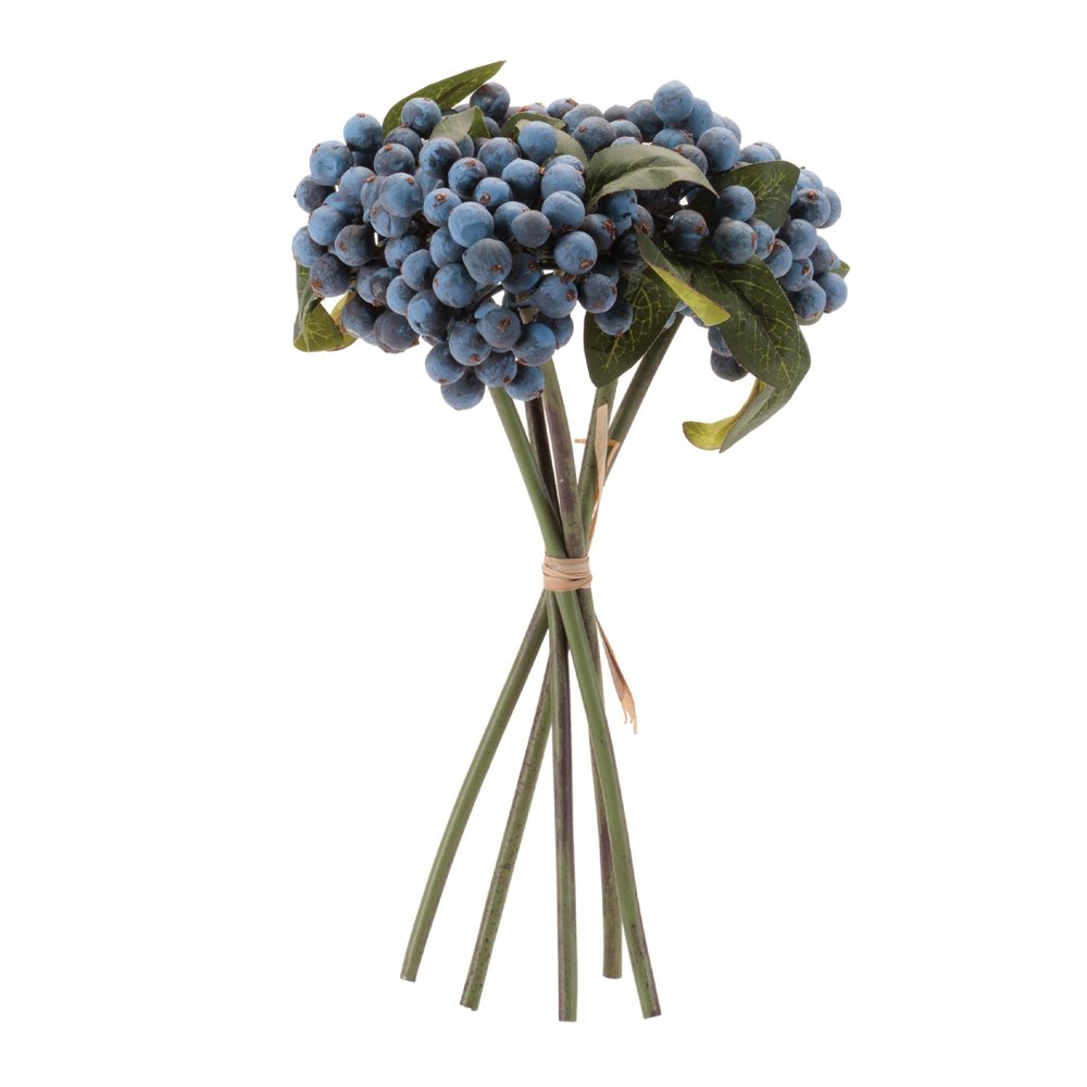 Set of Four 6" Blue And Green Artificial